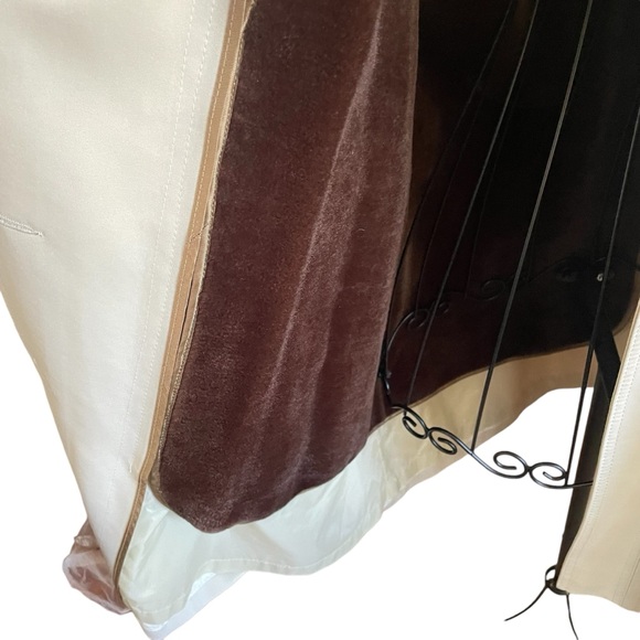 Forecaster of Boston Vintage Faux Fur Lined Long Cream Coat Women's Plus Size 16 - Picture 6 of 13